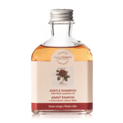 Jemný šampon s esenciálním olejem růže