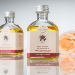 Jemný koupelový olej s esenciálním olejem růže